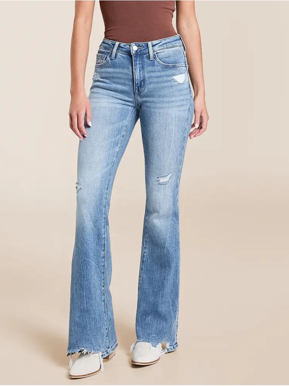 Vervet by Flying Monkey Bella Mid-Rise Flare Jeans - Size 32x34